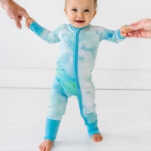 Little Sleepies Tidepool Watercolor Zippy (NB)